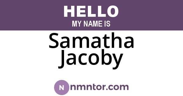 Samatha Jacoby