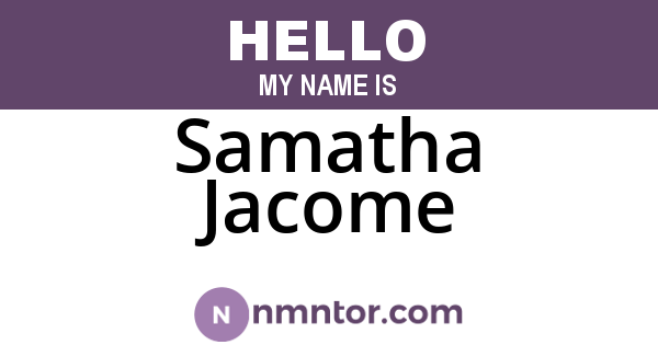 Samatha Jacome