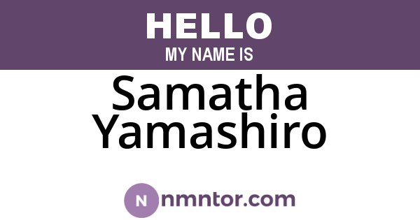Samatha Yamashiro