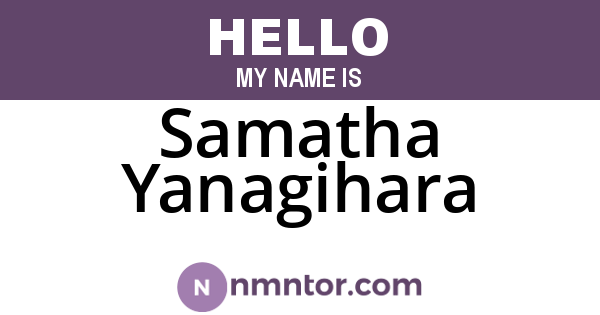 Samatha Yanagihara