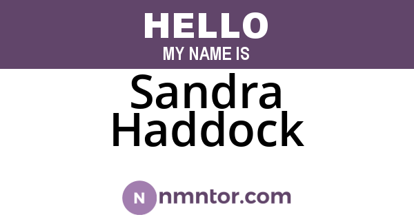 Sandra Haddock