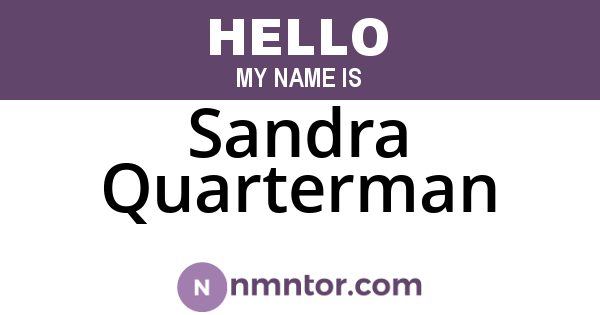 Sandra Quarterman