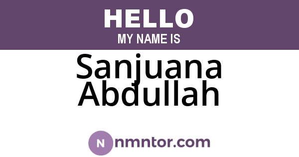 Sanjuana Abdullah