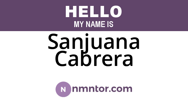 Sanjuana Cabrera