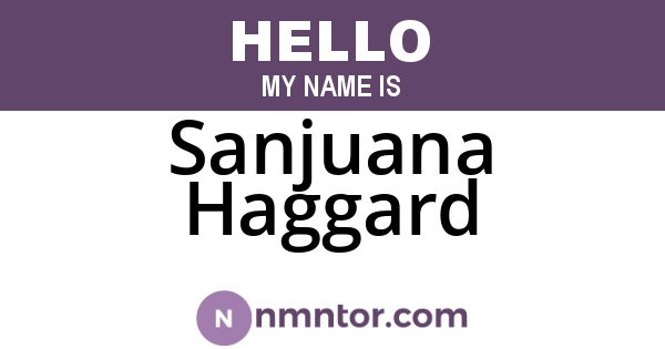 Sanjuana Haggard