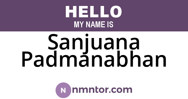 Sanjuana Padmanabhan