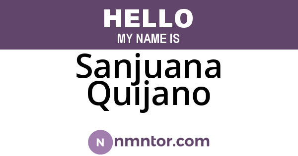 Sanjuana Quijano