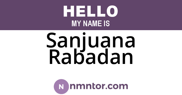Sanjuana Rabadan