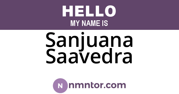 Sanjuana Saavedra