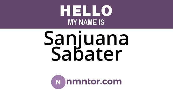 Sanjuana Sabater