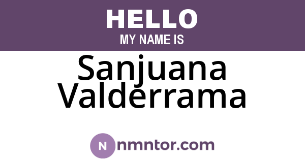 Sanjuana Valderrama