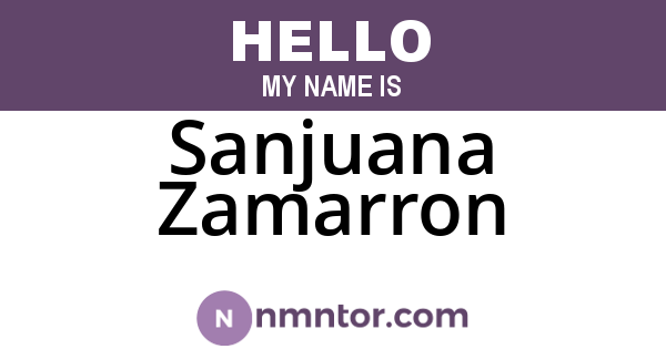 Sanjuana Zamarron