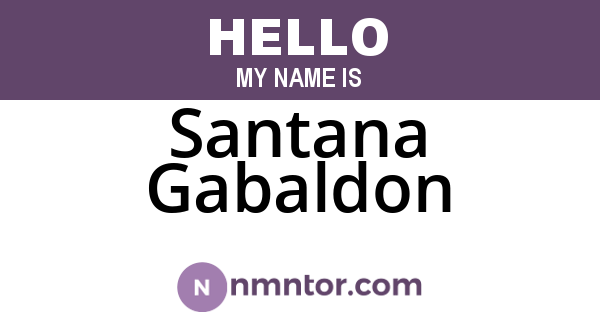 Santana Gabaldon