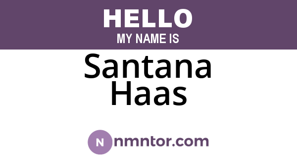 Santana Haas