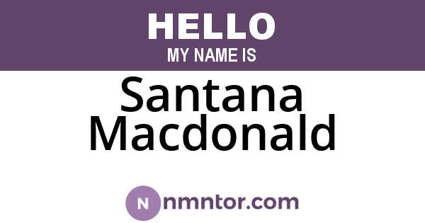 Santana Macdonald