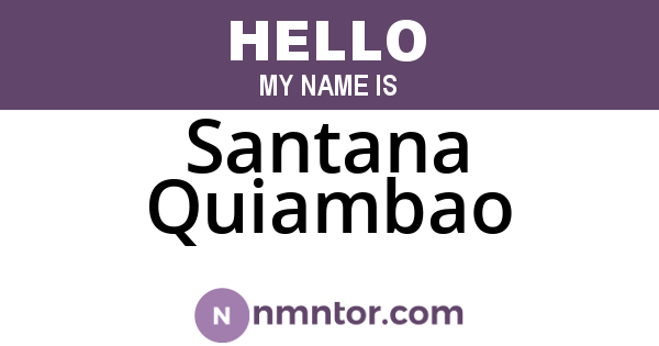 Santana Quiambao