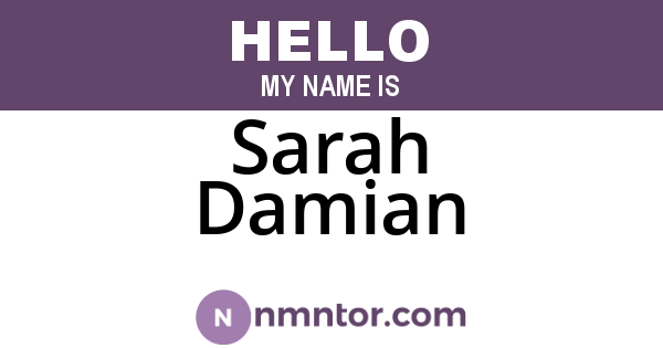 Sarah Damian