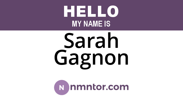 Sarah Gagnon