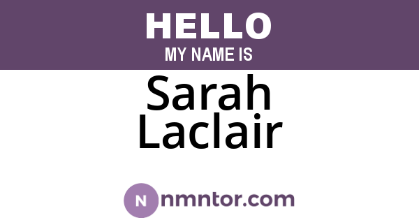 Sarah Laclair
