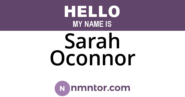 Sarah Oconnor