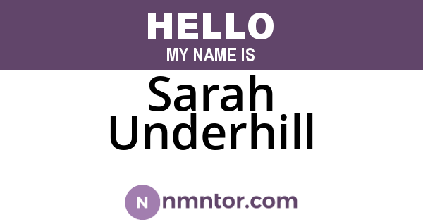 Sarah Underhill