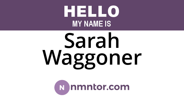 Sarah Waggoner