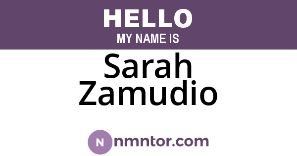 Sarah Zamudio
