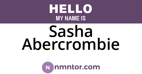 Sasha Abercrombie