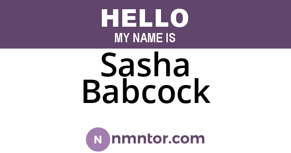 Sasha Babcock