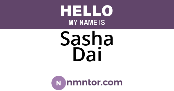 Sasha Dai