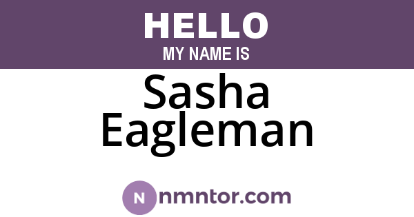Sasha Eagleman