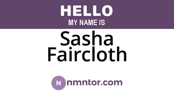 Sasha Faircloth
