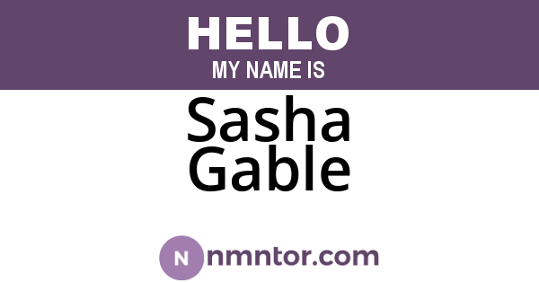 Sasha Gable
