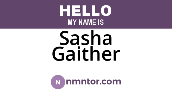 Sasha Gaither