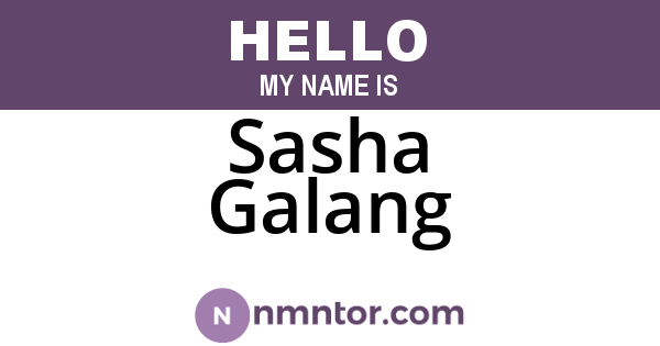 Sasha Galang