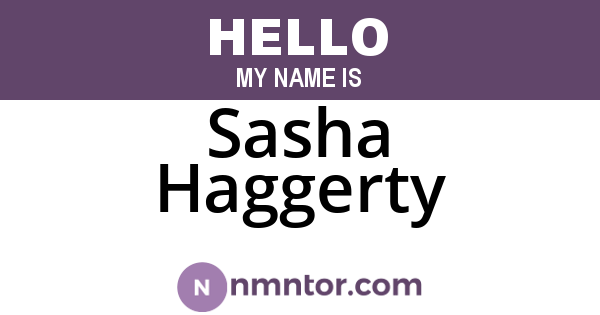 Sasha Haggerty