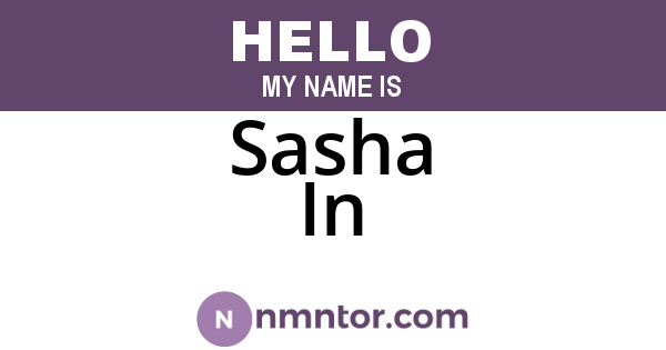 Sasha In