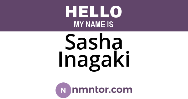 Sasha Inagaki