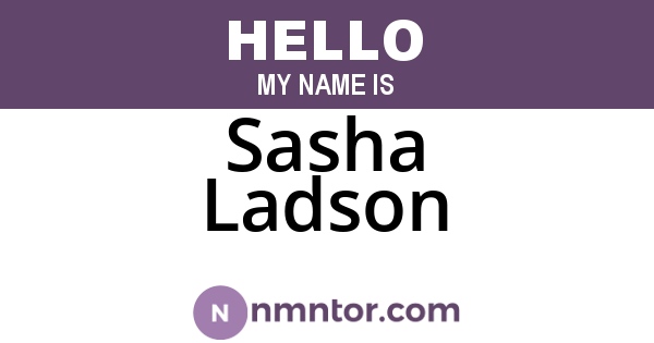 Sasha Ladson