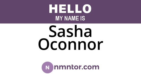 Sasha Oconnor
