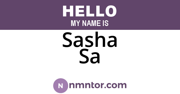 Sasha Sa