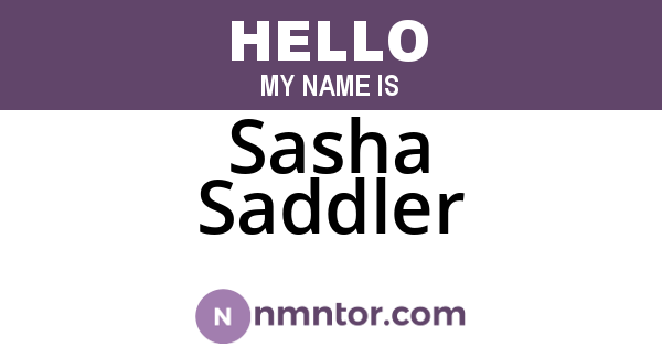 Sasha Saddler