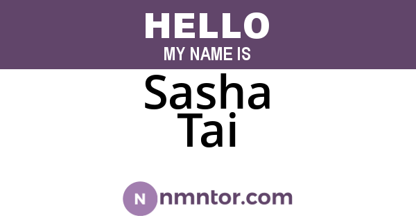 Sasha Tai