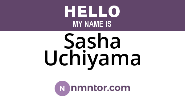 Sasha Uchiyama