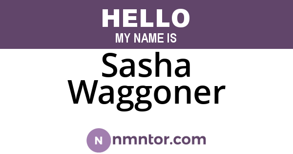Sasha Waggoner
