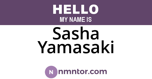 Sasha Yamasaki
