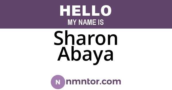 Sharon Abaya
