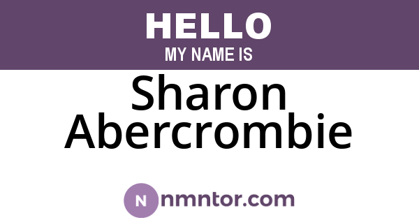 Sharon Abercrombie