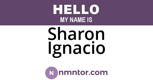 Sharon Ignacio