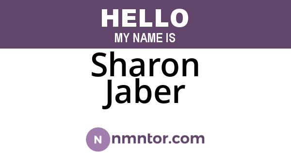 Sharon Jaber
